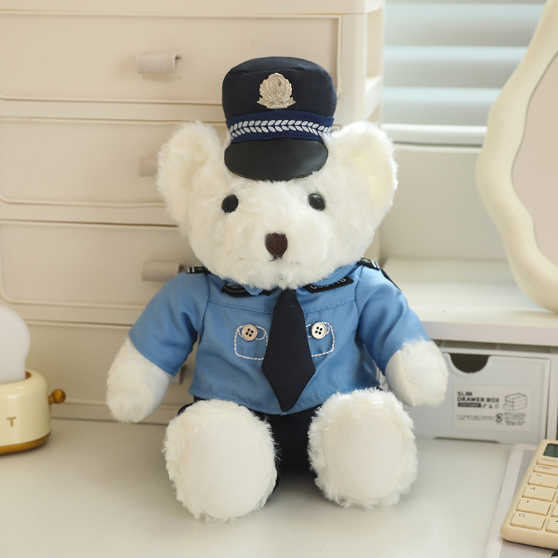 Uniforme de policía de emergencia de bomberos de policía Teddy Bear muñeca Jewel muñeca juguete de peluche regalo
