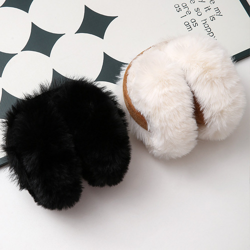 Korean-style Foldable Ear Warmers for Men and Women — Autumn/Winter, Cute Plush Design, Protects Ears, Keeps Warm, Shields Against Cold and Frost