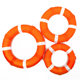 Adult Children Solid Oxford Cloth Foam Lifebuoy Emergency Flood Control Professional Portable Large Floating Power Adult Swimming Ring