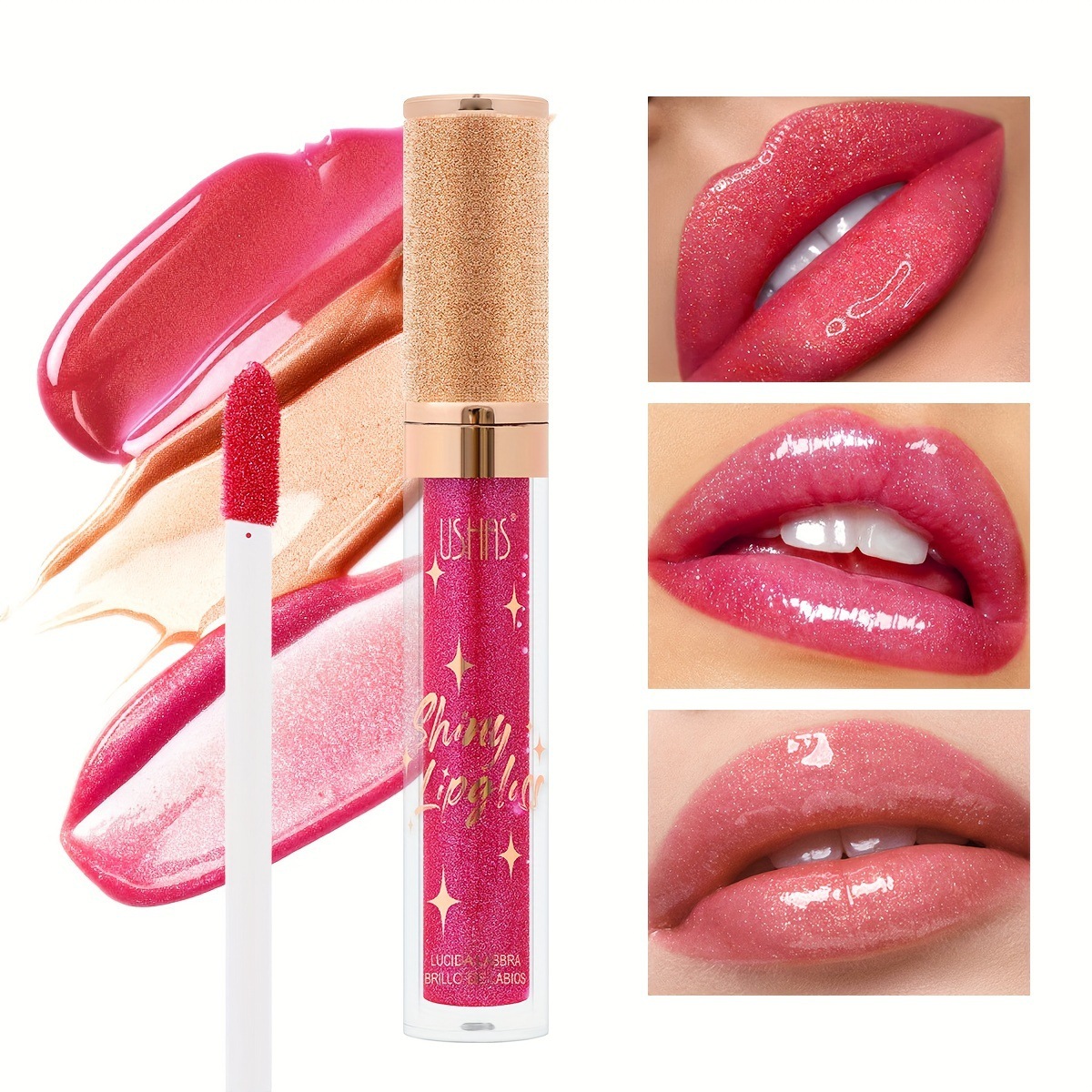 USHAS transfronterizo spot líquido lipstick esmalte lipstick lipstick miel de espejo agua lipstick maquillaje LG2582B
