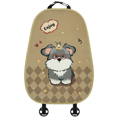 Seasons Cute Cartoon Car Breathable Seat cushion, seat cover - plush-rhombus-schnauzer-seat-cushion-and-backrest