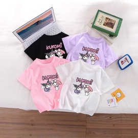 儿童宝宝短袖T恤2025新款女童纯棉上衣中大童男孩夏季可爱潮衣服