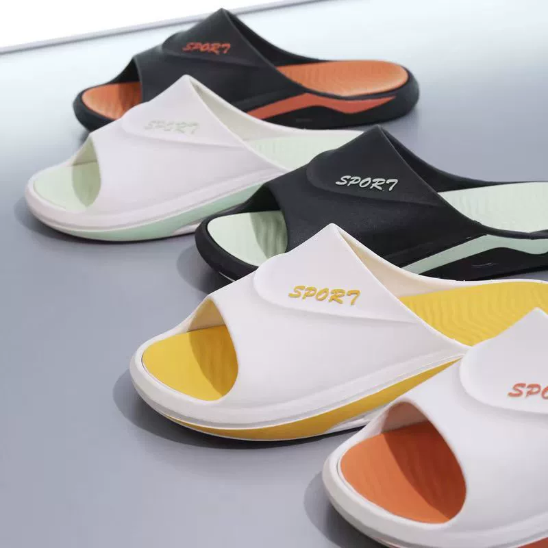 Модные мужские летние шлепанцы, универсальные и стильные, из ПВХ, нескользящие, подходят для ношения в помещении и на улице, с открытым носком, повседневные, дышащие, напрямую от производителя.