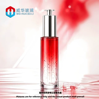 定制30ml透明玻璃滴管精油分装瓶 直圆滴管天线泵按压精油瓶