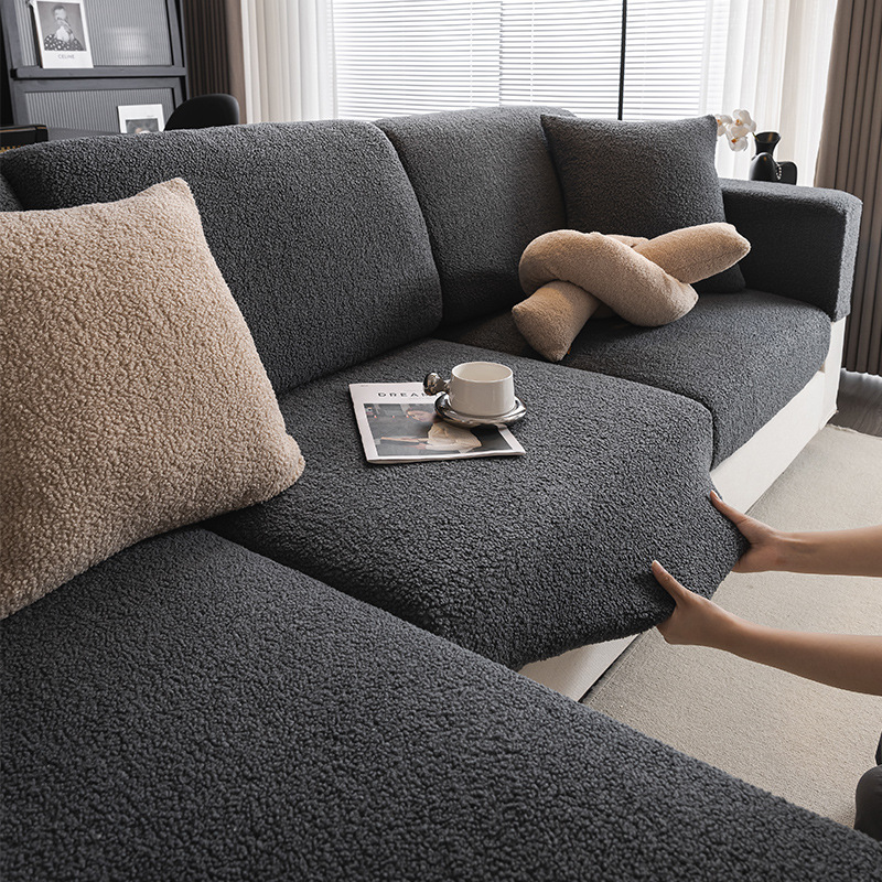 Teddy velvet sofa cover waterproof universal cover four seasons universal sofa cover 2024 new non-slip elastic sofa hat