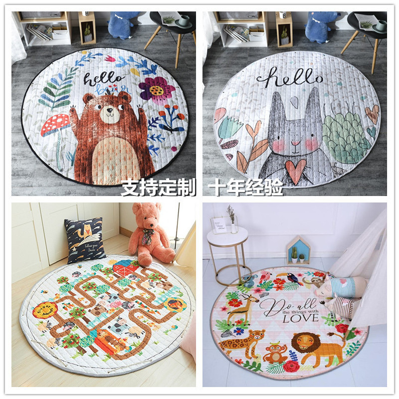 Factory Custom-Made Ins Children's Room Carpet, Toy Storage Bag, Animal-Themed Baby Crawling Mat, Round Tent Factory Custom-Made Ins Children's Room Carpet, Toy Storage Bag, Animal-Themed Baby Crawling Mat, Round Tent