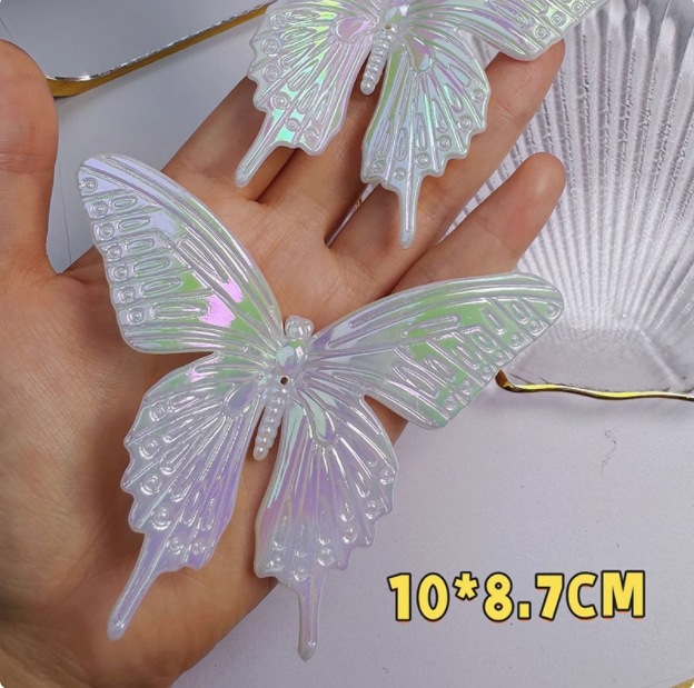 Celebridad de Internet hermosa decoración de pasteles de jardín de Monet decoración de mariposas de color mágico complemento de postre inserción de marca piscina de deseos de pvc