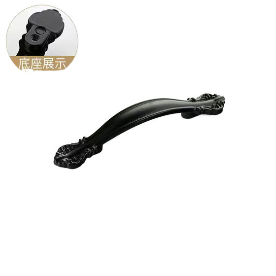 European style zinc alloy ivory white cabinet door handle white cabinet handle drawer dark handle open ceramic handle