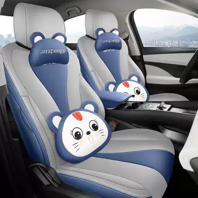 Modelə uyğun (Original) oturacaq örtükləri: 25 new models of BYD Seal - gray-blue-cartoon-version-note-the-model-year-front-row-fully-covered-rear-row-partially-covered