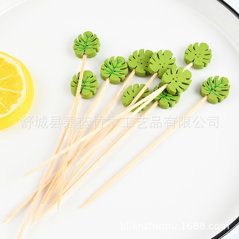 Inventario creativo de hojas verdes de fruta etiqueta de cóctel etiqueta de hotel restaurante bar de bambú etiqueta de fruta de pesca de bambú