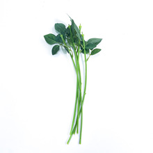 玫瑰花杆仿真花枝头32厘米三叉玫瑰枝花枝杆配件批发手捧花杆子