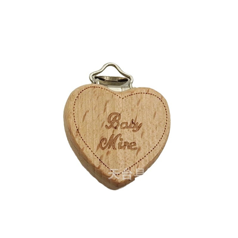 Clip de chupete de animales de dibujos animados de haya/clip de leche en polvo para calmar la cadena de chupete anti-pérdida