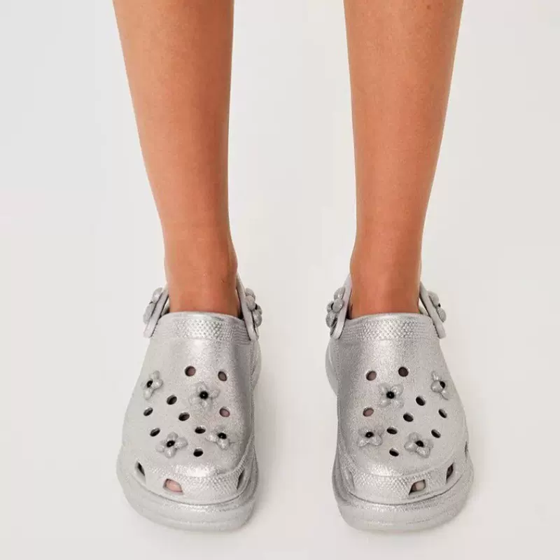 SMFK联名合作系列小鲸鱼洞洞鞋 明星同款厚底休闲凉鞋拖鞋女夏季