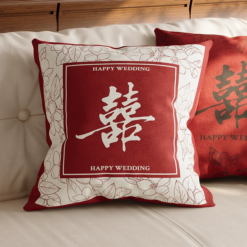 Pillow, red sofa, pillowcase for bed