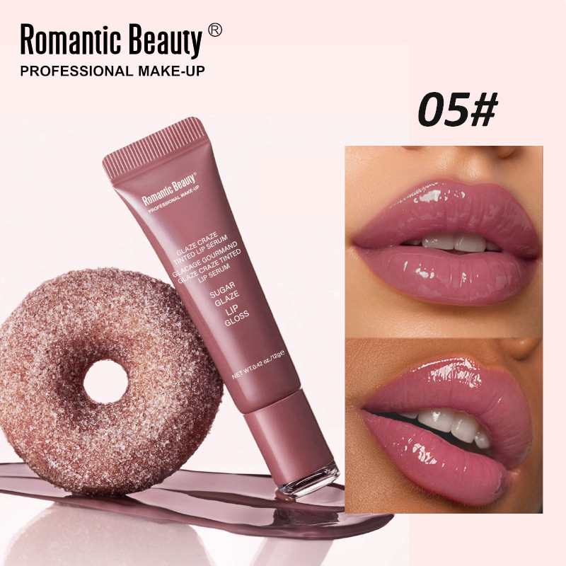 Lápiz labial explosivo transfronterizo, aceite de labios coloreado, brillo de labios, agua hidratante para labios, crema hidratante para labios ligera y brillante, personalización OEM