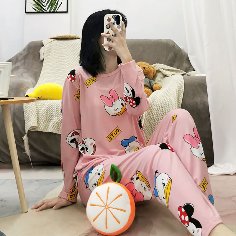 Japanese cute autumn demi-season thin pijama