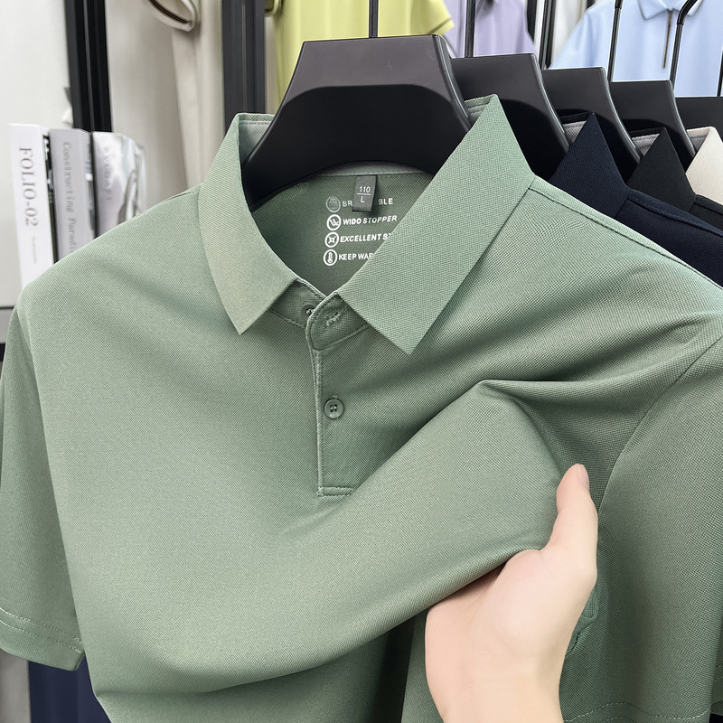 2026 New Style Seamless Cool Technology Polo Shirt for Men, Summer Solid Color Versatile High-Quality Men's Top 2026 New Style Seamless Cool Technology Polo Shirt for Men, Summer Solid Color Versatile High-Quality Men's Top