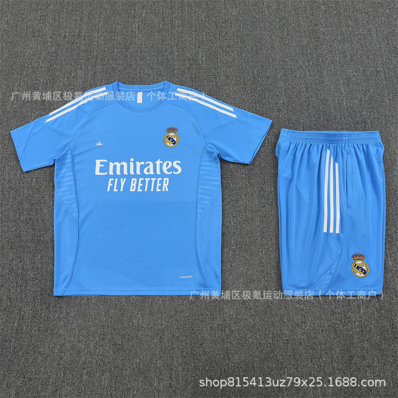 2526 manga corta Real Madrid azul claro