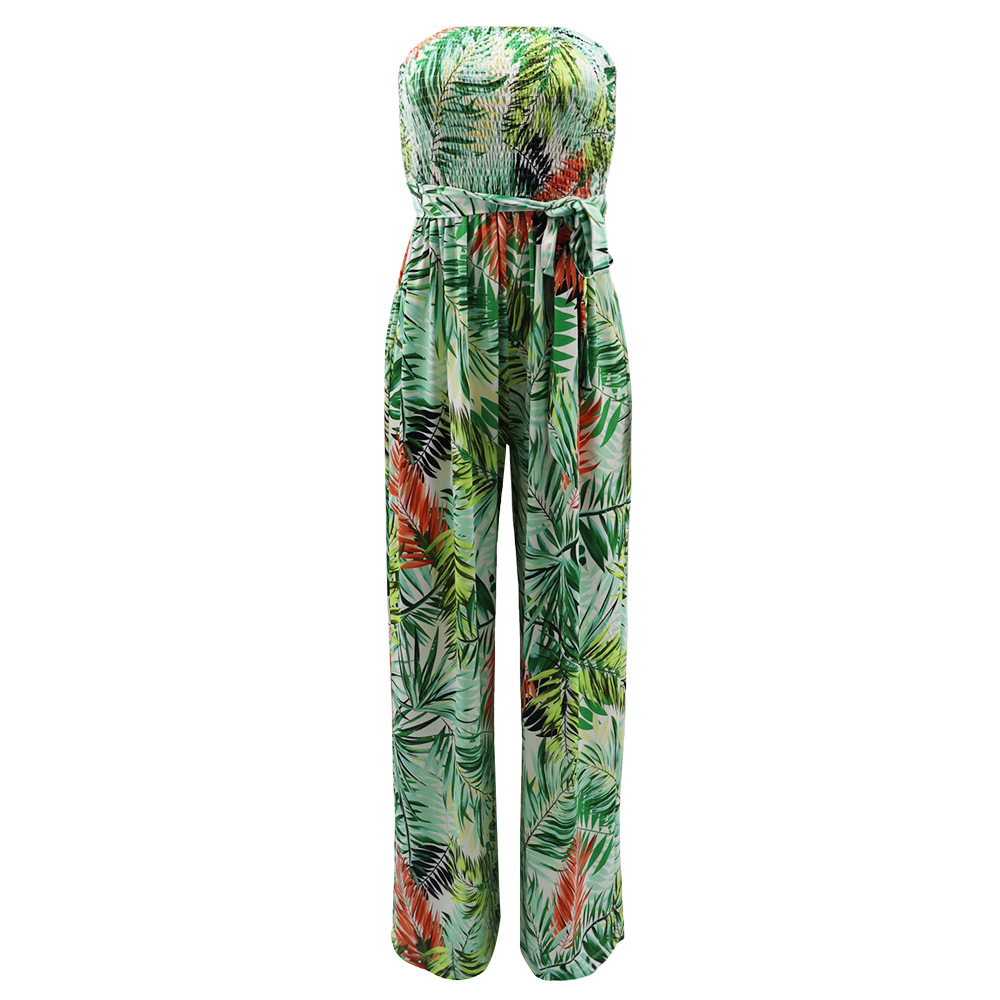 Women'S Gender Printing, Belt Design Casual, Vacation Style Women'S Holiday Daily Casual Vacation Stripe Leaves Full Length Printing Belt