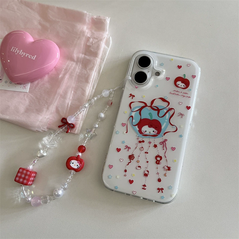 Apple, Hello Kitty, совместимый iPhone 15, чехол для телефона, цепочка, iphone, 15promax