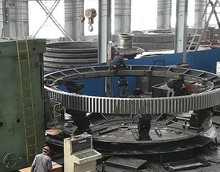2.2米2.5米水泥回转窑大齿轮配件，活性炭转炉轮带配件厂家