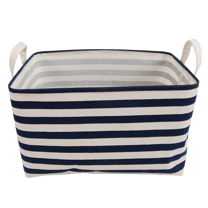 现代简约帆布收纳筐 衣服整理收纳箱脏衣玩具储物箱杂物收纳筐