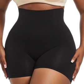 欧美大码收腹平角女士内裤提臀裤高腰收腹裤美体薄款塑身裤安全裤