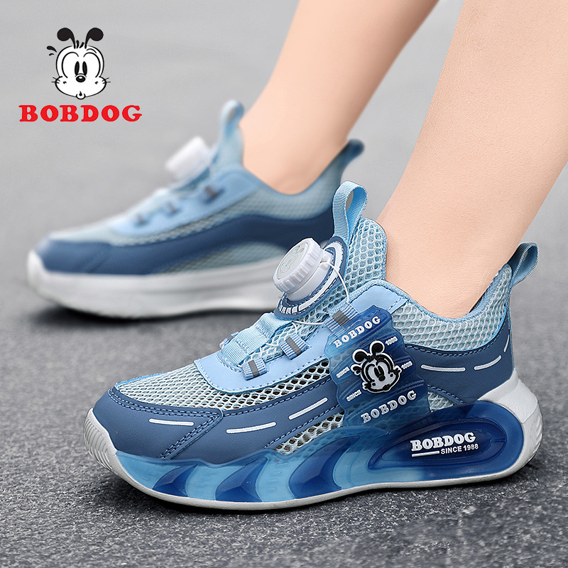 Babu Bean zapatos para niños 2025 primavera nuevos zapatos de correr respirados zapatos de malla para niños grandes zapatos de malla para niños zapatos deportivos