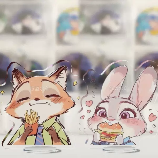 Judy Nick's Zootopia-Themed Acrylic Mini Stand Desktop Ornament Creative Gift
