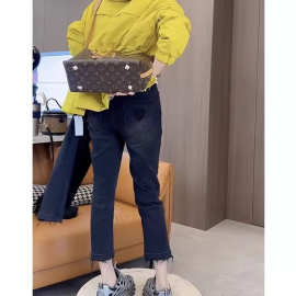 刺绣弹力牛仔裤女2026新款春夏减龄显瘦九分烟管裤遮肉直筒铅笔裤