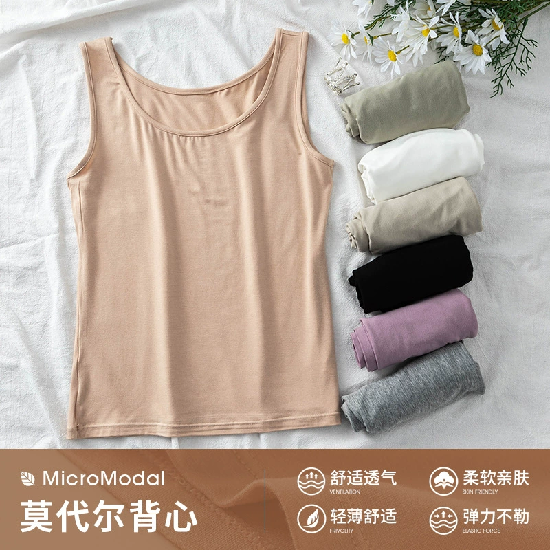 Сексуальный модальный облегающий дышащий жилет больших размеров с круглым вырезом внутри, пуловер, женский внешний жилет