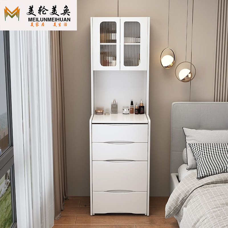 Cream Style Dressing Table Modern Simple Integrated Dressing Table Bedroom Small Apartment Flip Storage Cabinet Height Cabinet