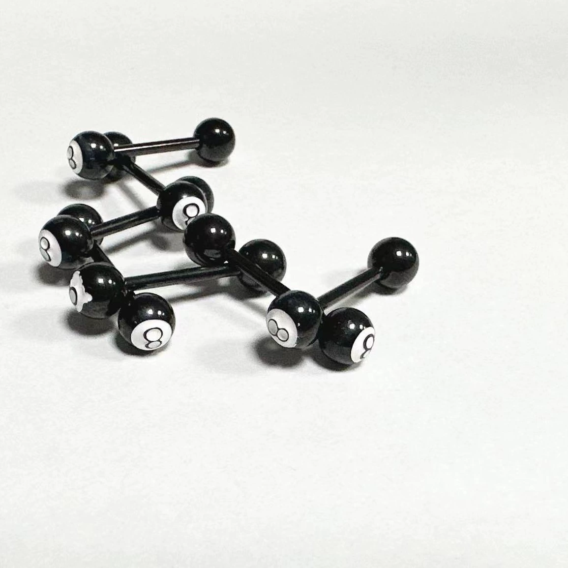 Фабрика прямой титана стали горячий черный 8 язык ногтей высокое качество новой внешней торговли прокол ювелирных изделий оптом