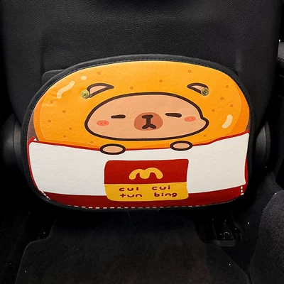Kapibala Car Anti-Kick Pad Rear Seat Back Protection Wear-Resistant Kidsren's Anti-Dirty Universal Cartoon Cute Protective Pad (Chair back anti-kick pad) - short-style-french-fries-bala-anti-kick-pad1