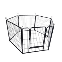 宠物铁丝插针围栏爆花银八片方管围栏宠物狗围栏花园围栏厂家直销