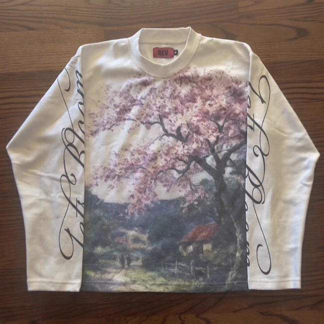 Ins European and American Cross-Border New Flower Letter Print Street Casual Style Loose Slimming Look Round Neck T-Shirt Y2K