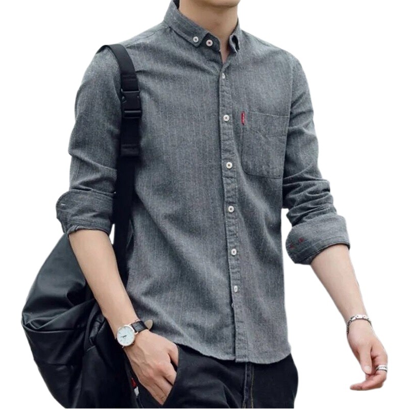 Camisa de los hombres ropa de trabajo desgaste resistente al desgaste resistente a las manchas otoño ropa de trabajo de los hombres camisa de manga larga delgada camisa de protección solar