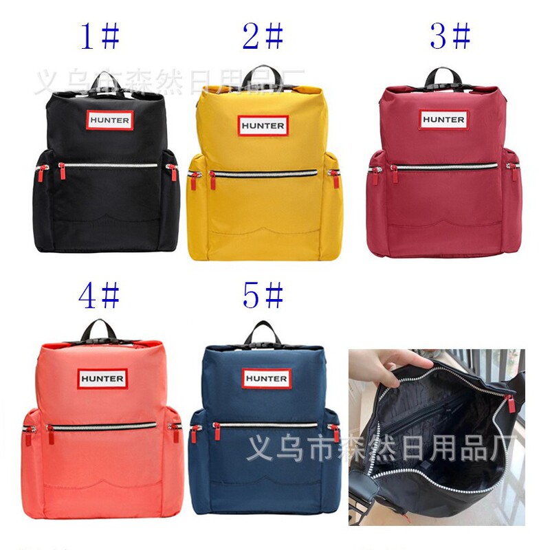 Double Backpack Fashion Hunter 16 Inch Waterproof Nylon Bag Large Casual Schoolbag Student Lightweight Bag