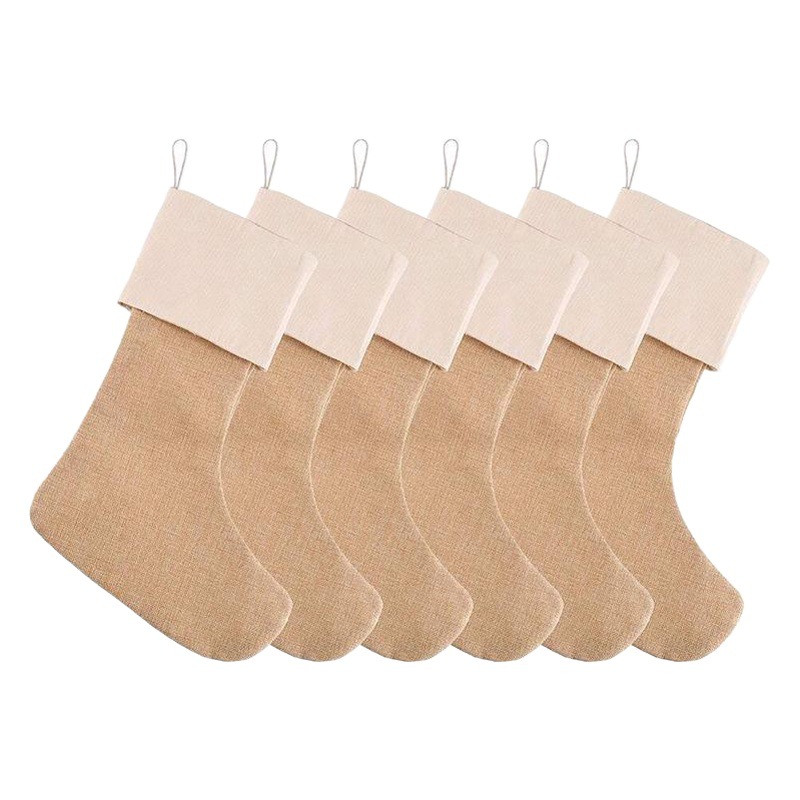 Calcetines de Navidad de lino suministros de Navidad bolsa de regalo de la joyería calcetines bolsa de vestido de fiesta bolsa de caramelo transfronteriza