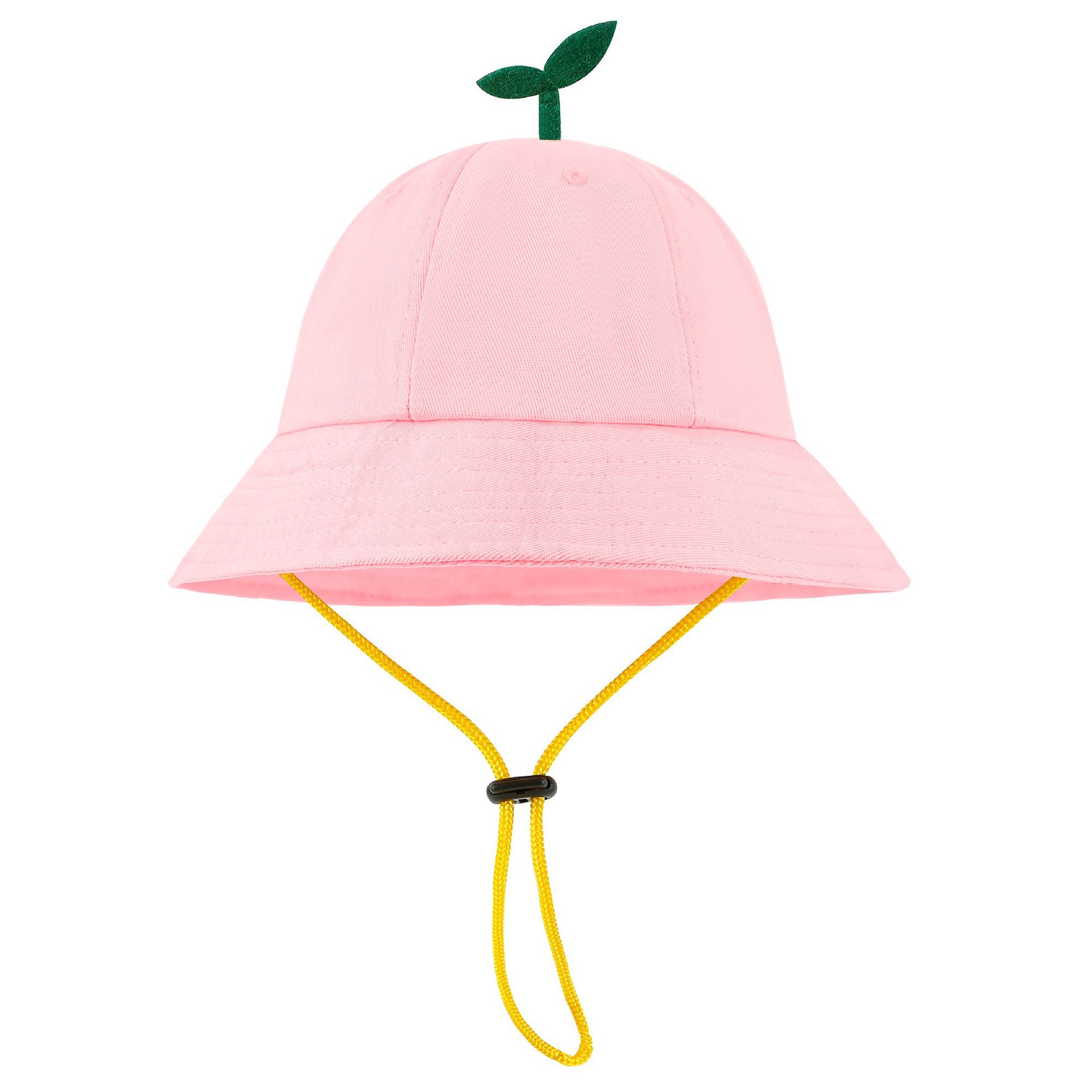 핑크 코튼 어린이 어부 모자 긴 잔디