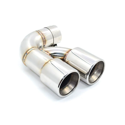 For Bmw F20 F21 118I 120I 116I 1 Series Stainless Steel Double Exhaust Pipe Muffler (Car muffler) - 116i-silver-mouth