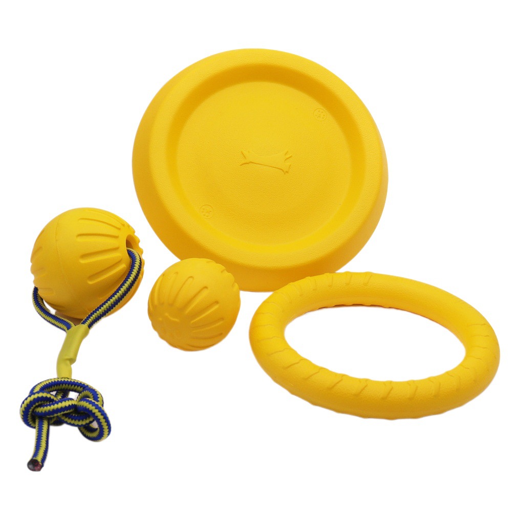 Juguete para mascotas EVA, frisbee para perros, juguete resistente a mordeduras, pelota indestructible para la dentición, anillo de tracción para perros grandes