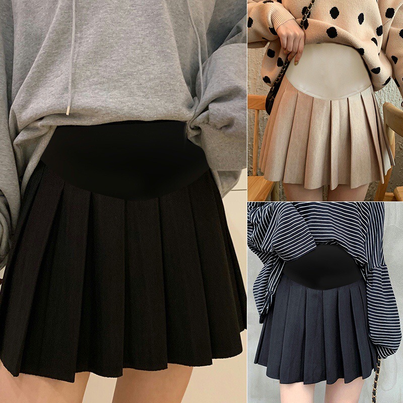 Maternity Skirt, Spring & Fall Belly-Supporting Pleated Skirt, Autumn and Winter Pregnancy Woolen A-Line Skirt, Maternity Wear, Autumn Wear Maternity Skirt, Spring & Fall Belly-Supporting Pleated Skirt, Autumn and Winter Pregnancy Woolen A-Line Skirt, Maternity Wear, Autumn Wear
