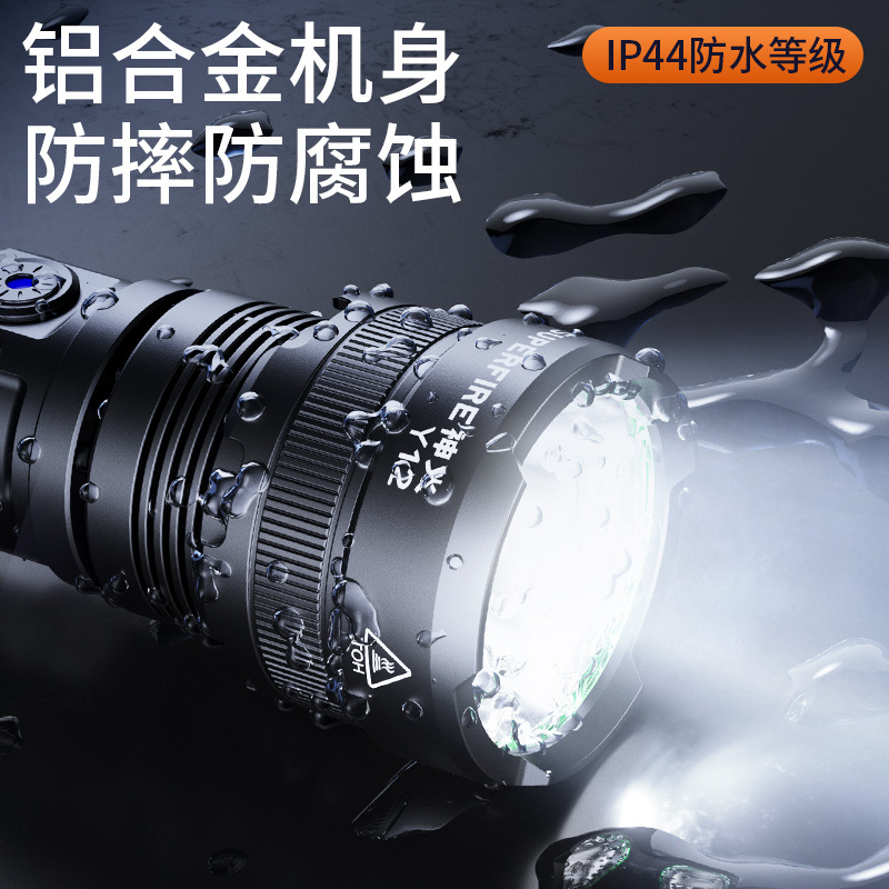 Shenhuo aleación de aluminio recargable linterna LED al aire libre casa noche jinete eléctrico Y12