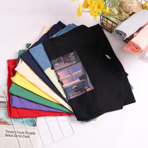 Cross-border T-shirts AliExpress Amazon independent station women's short-sleeved Wish in stock TEMU 2024