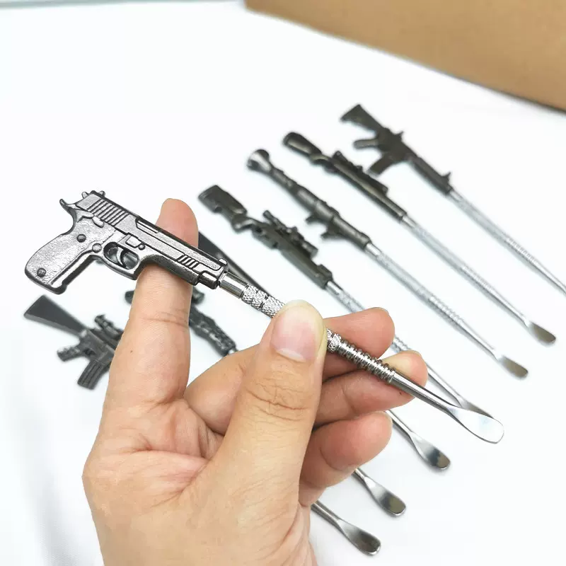 新品 个性创意枪造型烟勺 金属烟具配件便携式 易清洗