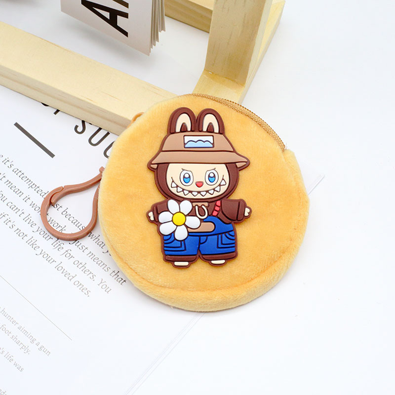 かわいい漫画ラブブラウンドぬいぐるみ小銭入れコインキー口紅ポータブルヘッドフォンバッグ学生コインバッグ|undefined