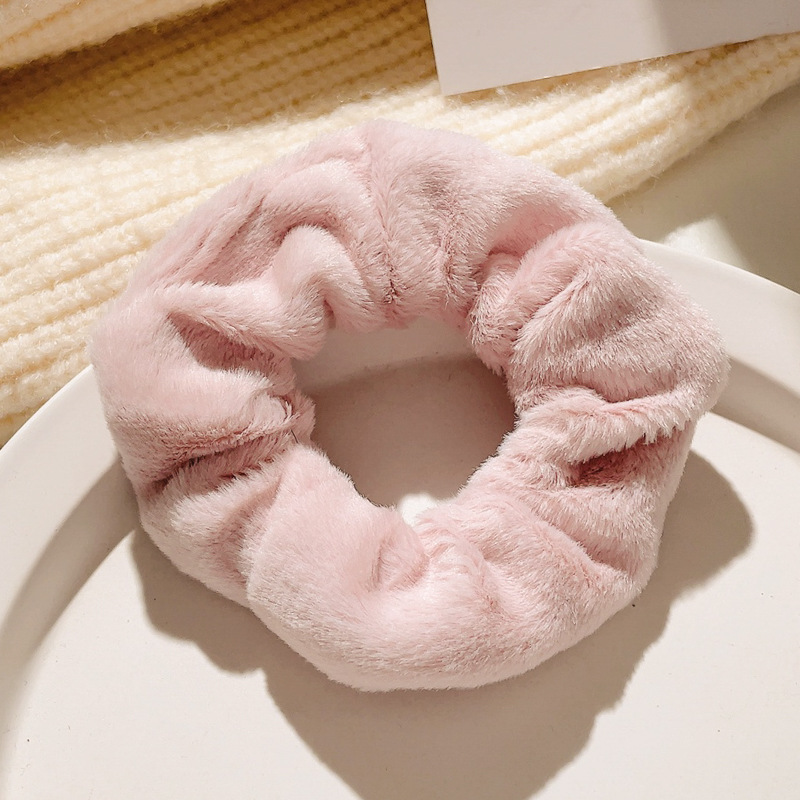 Satilla de seda más algodón relleno de terciopelo intestino grueso lazo para el cabello almohada para dormir