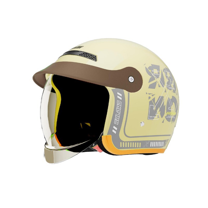 3C Electric Vehicle Motorcycle Helmet with Internal Push-Type Lens, Half Helmet for Men and Women, Anti-Rain and Anti-Fog Safety Helmet, Winter Helmet, Warm Helmet