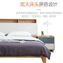 板式床現代簡約1.8米主卧雙人床出租房經濟型1.5板式單人床架批發
